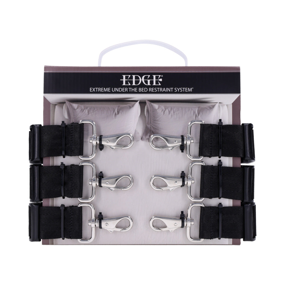 Sportsheets Edge Extreme Under the Bed Restraint System Sportsheets Edge under-bed restraint system with four cuffs and clips