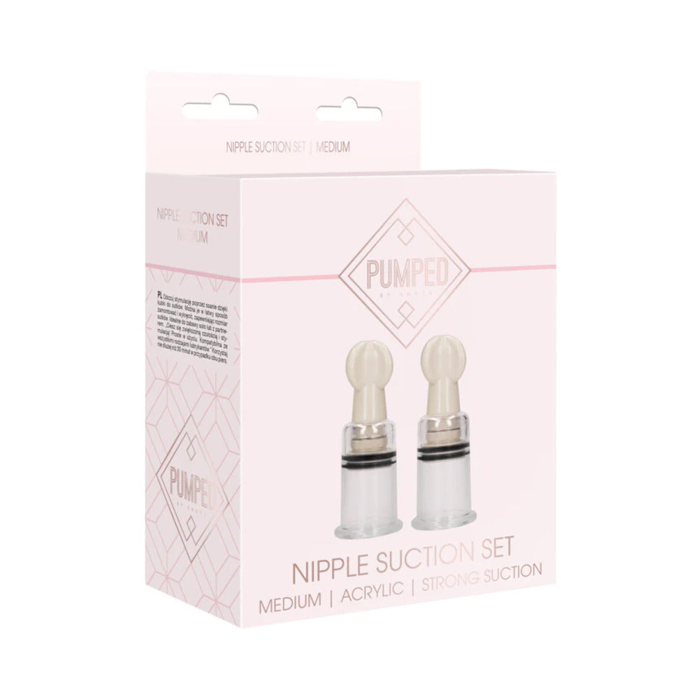 Pumped Nipple Suction Set Rose Medium Pumped rose medium nipple suction set in pale pink box
