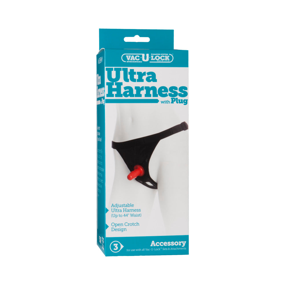 Vac-U-Lock - Ultra Harness - With Plug Black Vac-U-Lock Ultra Harness retail package front