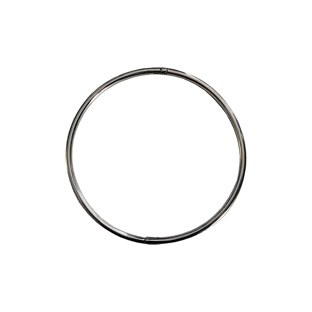 Rouge Stainless Steel Thin Collar Rouge Garments silver stainless steel thin collar flat circular front view