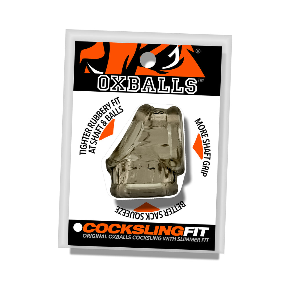 Oxballs Cocksling Fit Sling Storm Storm gray Oxballs Cocksling Fit sling in clear-front package