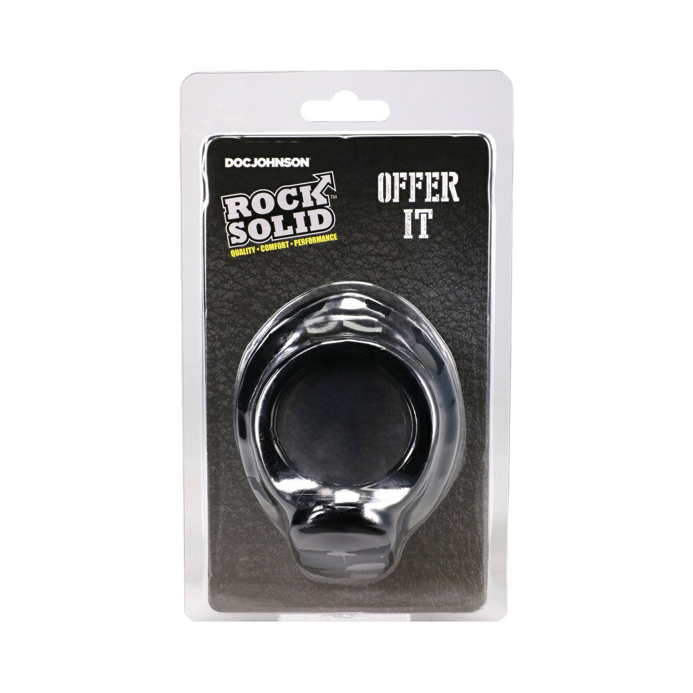 ROCK SOLID Offer It Black ROCK SOLID Offer It black contoured C-ring front retail package