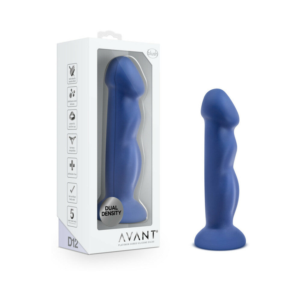 Avant D12 Suko 8 in. Dual Density Silicone Dildo Indigo Avant D12 Suko 8 in. Dual Density Silicone Dildo Indigo