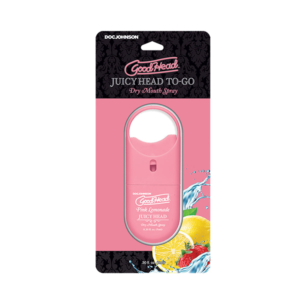 GoodHead Juicy Head Dry Mouth Spray To-Go Pink Lemonade 0.30 oz. GoodHead Pink Lemonade 0.30 oz pocket spray in package