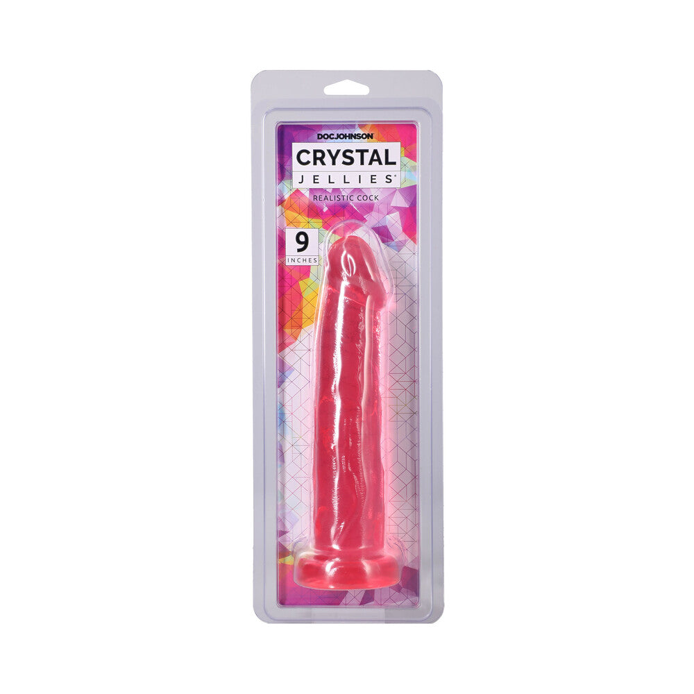 Crystal Jellies Realistic Cock 9 in. Pink Crystal Jellies Realistic Cock 9 in. Pink