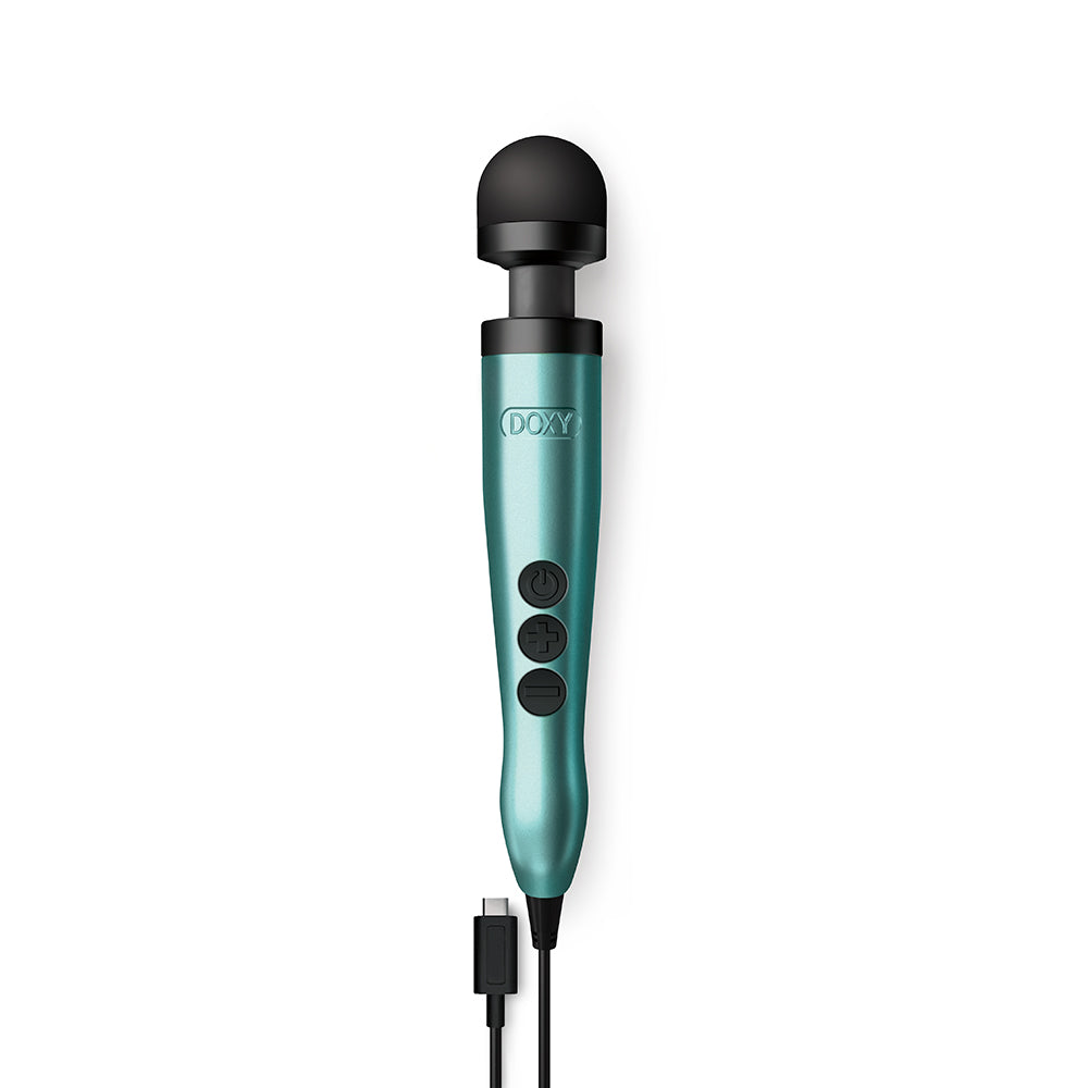 Doxy USB-C Wand Turquoise turquoise Doxy USB-C wand with black head and charging cable