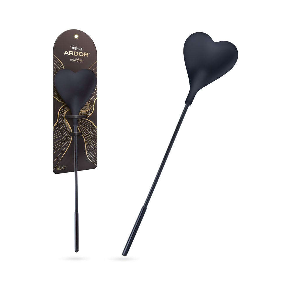Temptasia Ardor Heart Crop Black Temptasia Ardor black heart crop with black retail display card