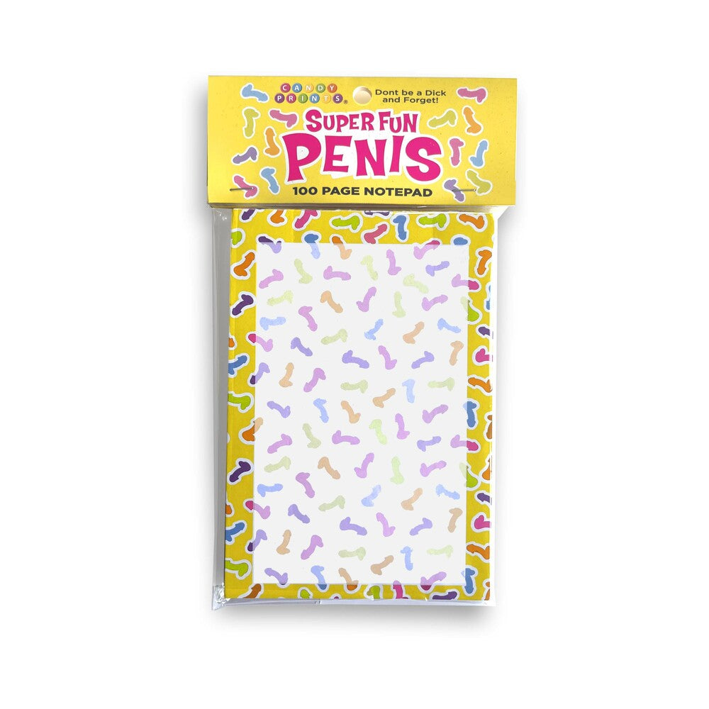 Super Fun Penis Notepad Super Fun Penis 100-page notepad with yellow header