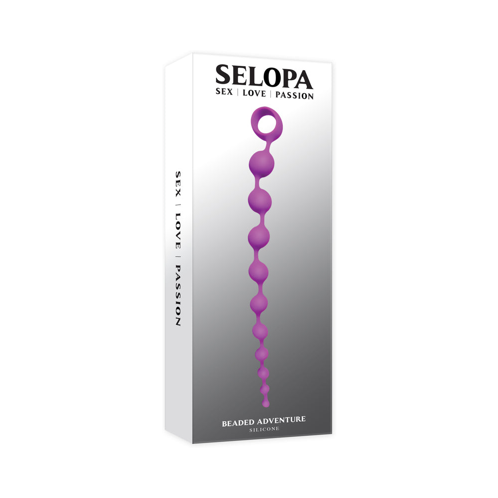 Selopa Beaded Adventure Purple Selopa Beaded Adventure purple silicone beads inside tall white retail box