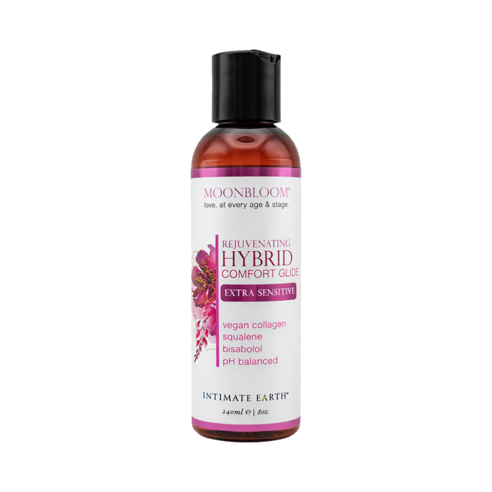 Intimate Earth Moonbloom Hybrid Comfort Glide 8 oz. Moonbloom Hybrid Comfort Glide 8 oz amber bottle with black cap