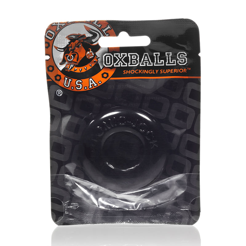 OxBalls Do-Nut- 2, Cockring, Large, Black OxBalls Do-Nut 2 Large Black Ring in hanging pouch