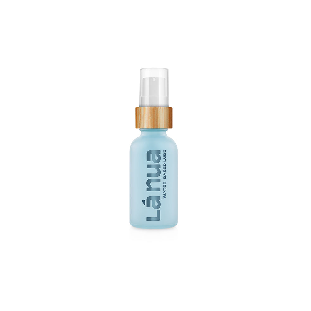 La Nua Unflavored Water-Based Lubricant 1 oz. blue 1-ounce La Nua Unflavored water-based lube pump bottle