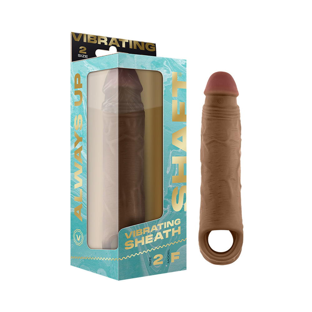 Shaft Vibrating Model F: Sheath Size 2 Oak Oak-tone Shaft Model F Size 2 vibrating sheath beside window box