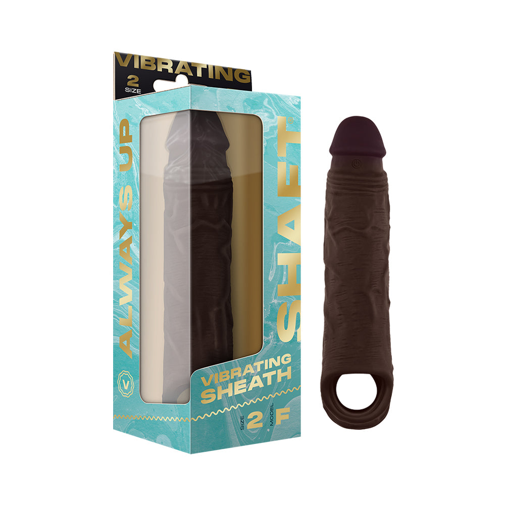 Shaft Vibrating Model F: Sheath Size 2 Mahogany Mahogany Shaft Model F Size 2 vibrating sheath beside window box