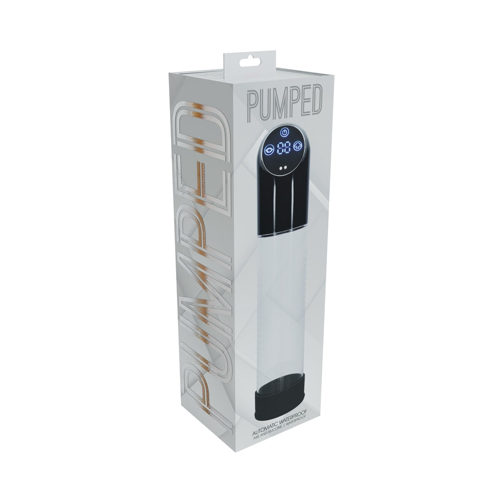 PUMPED Automatic Waterproof Black Black Shots PUMPED automatic cylinder pump visible through white retail box