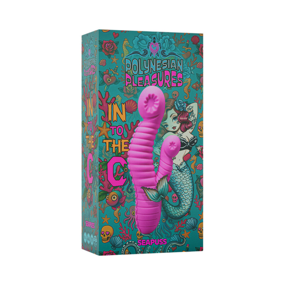 Polynesian Pleasures Into The C Seapuss Purple Polynesian Pleasures Seapuss purple vibrator on teal box