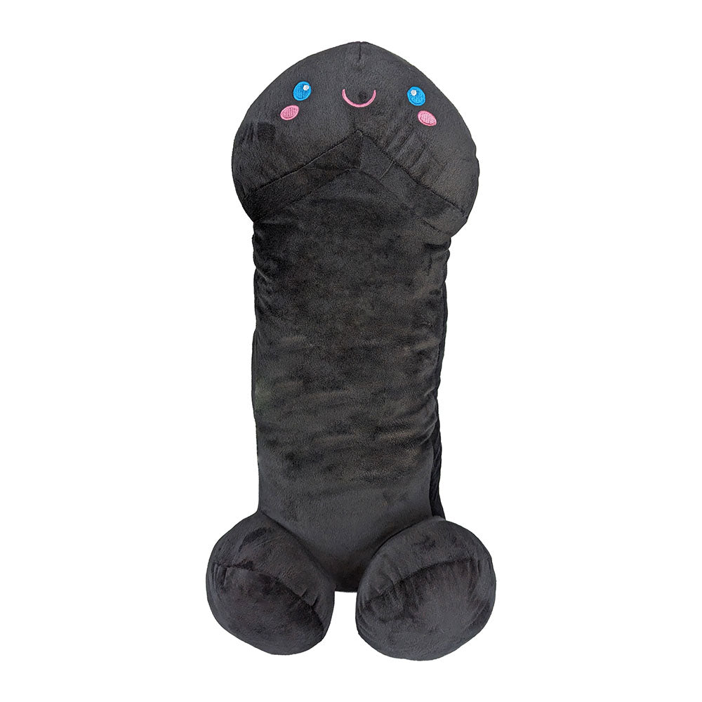 Shots Penis Stuffy 24 in. Black large black Shots Penis Stuffy plush with embroidered face and rounded base