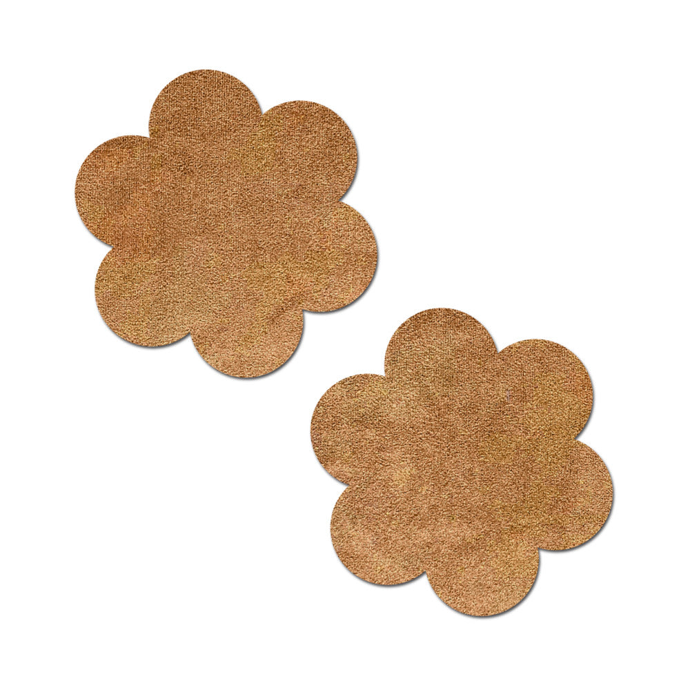Pastease Everyday Reusable Flower Pasties Honey Pair of honey glitter Pastease flower-shaped reusable pasties