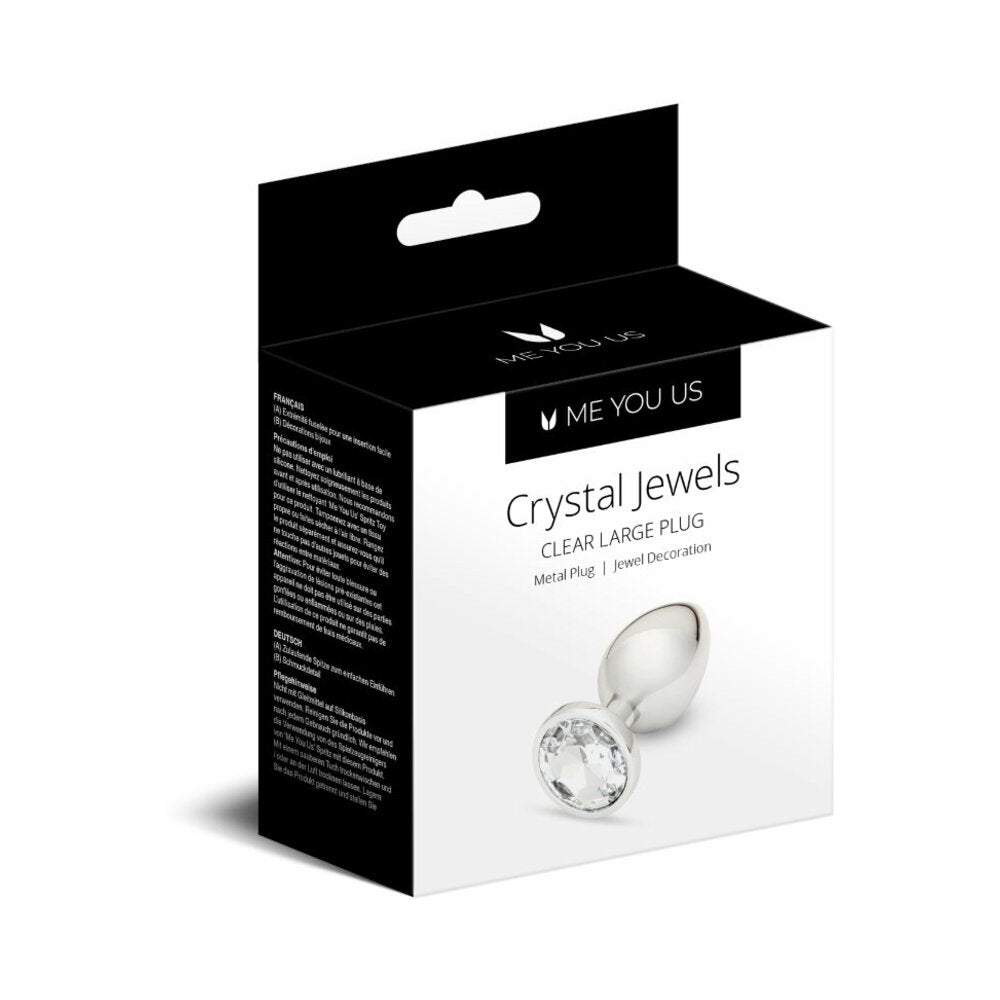Me You Us Crystal Jewels Metal Plug Clear Large Large clear Me You Us Crystal Jewels metal plug box