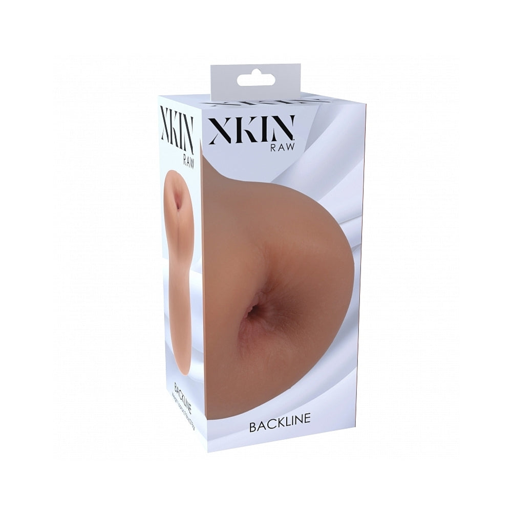 Xkin Raw Backline Stroker Tan Xkin Raw Backline tan stroker in white geometric carton