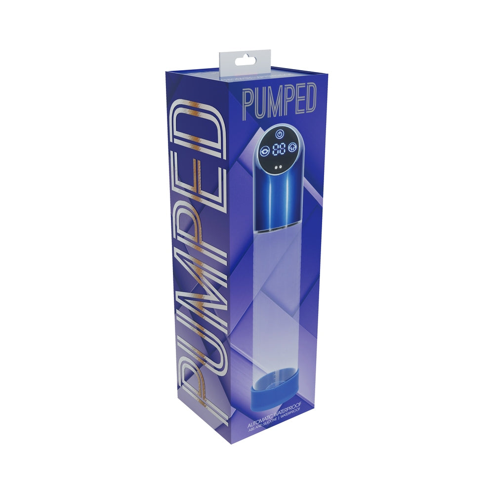 PUMPED Automatic Waterproof Metal Blue Metal-blue Shots PUMPED automatic cylinder pump inside blue retail box