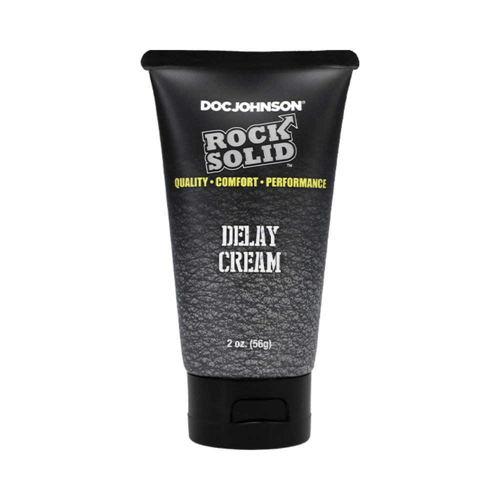 Rock Solid Delay Cream 2 oz. (Bulk) Rock Solid Delay Cream 2 oz black flip-top tube