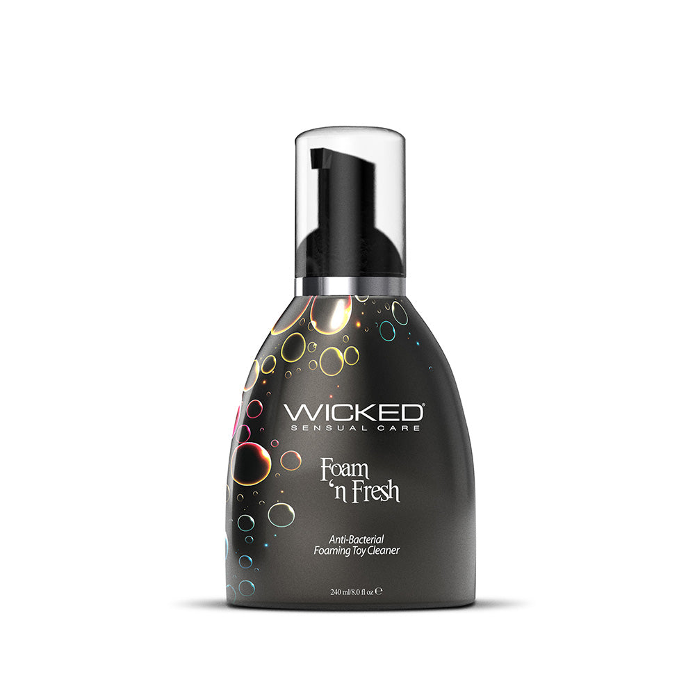 Wicked Foam ''n Fresh Anti-Bacterial Foaming Toy Cleaner 8 oz. Wicked Foam 'n Fresh black foaming pump bottle with silver cap