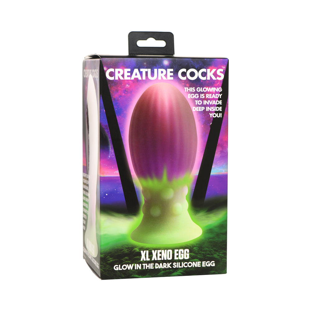 Creature Cocks XL Xeno Egg Glow-in-the-Dark Silicone Egg Creature Cocks XL Xeno Egg glow-in-the-dark silicone toy in retail box