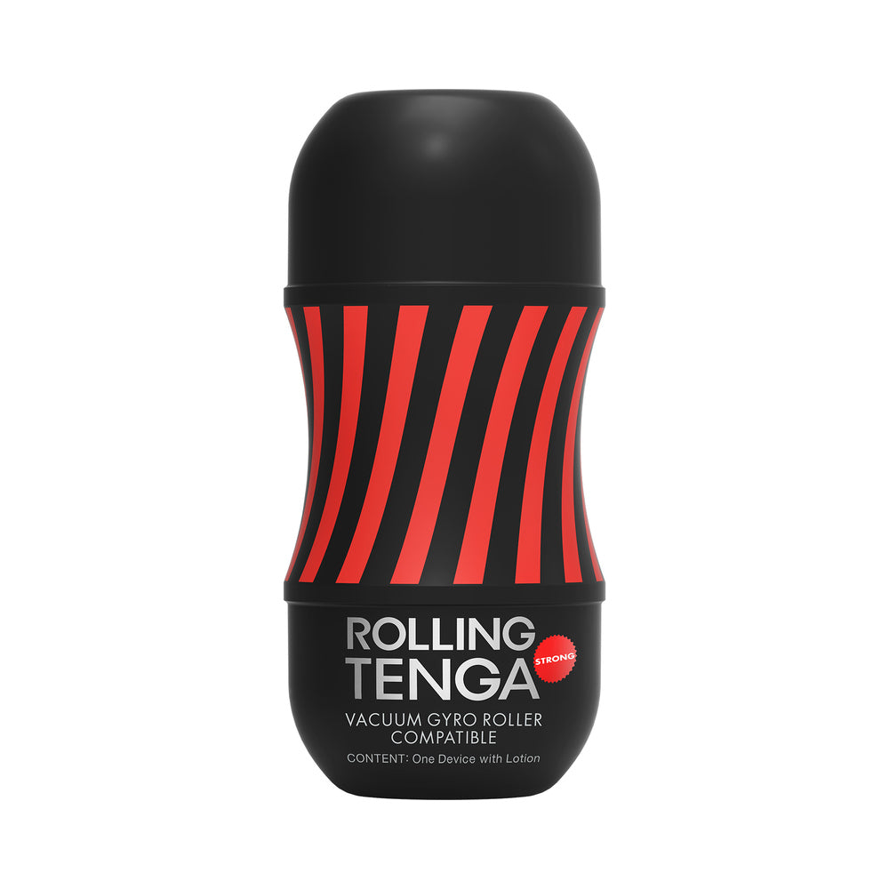 TENGA Rolling Gyro Roller Hard black cup upright front product view