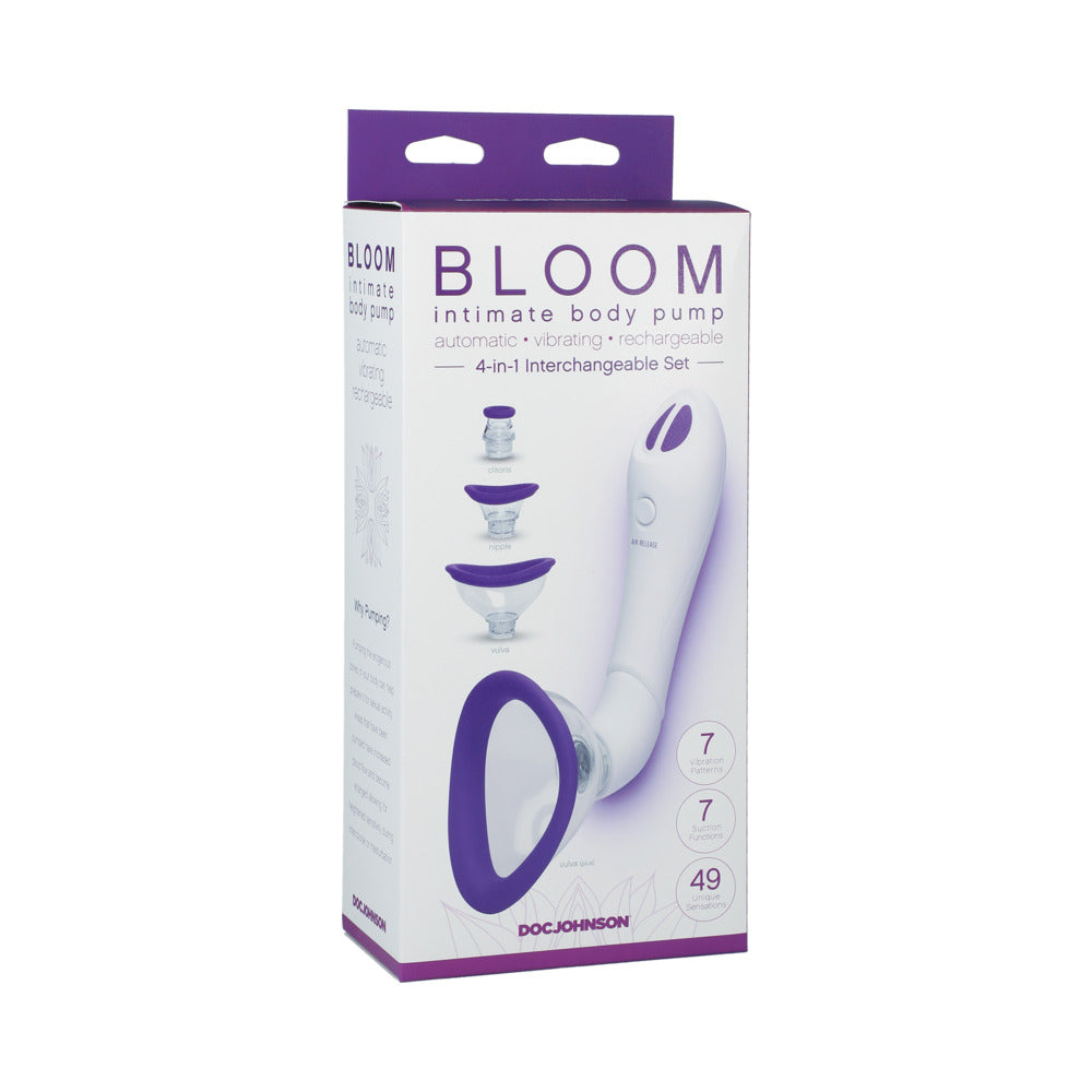 Bloom - Intimate Body Pump - Automatic - Vibrating - Rechargeable Purple/White Bloom - Intimate Body Pump - Automatic - Vibrating - Rechargeable Purple/White