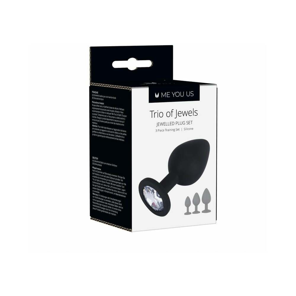 Me You Us Trio of Jewels 3-Piece Training Plug Set Black Me You Us black Trio of Jewels three-plug set retail box