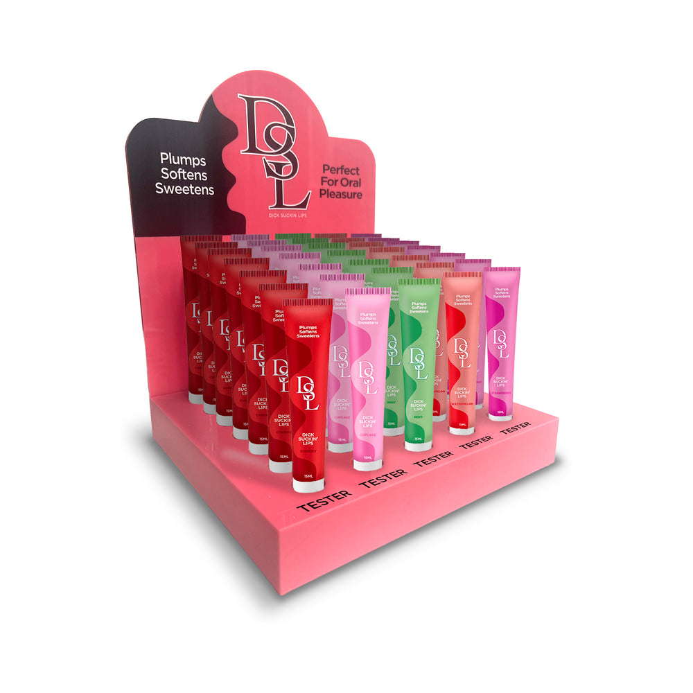 DSL Dick Sucking Lips Display (12 of Each + Tester) DSL Dick Sucking Lips Display (12 of Each + Tester)