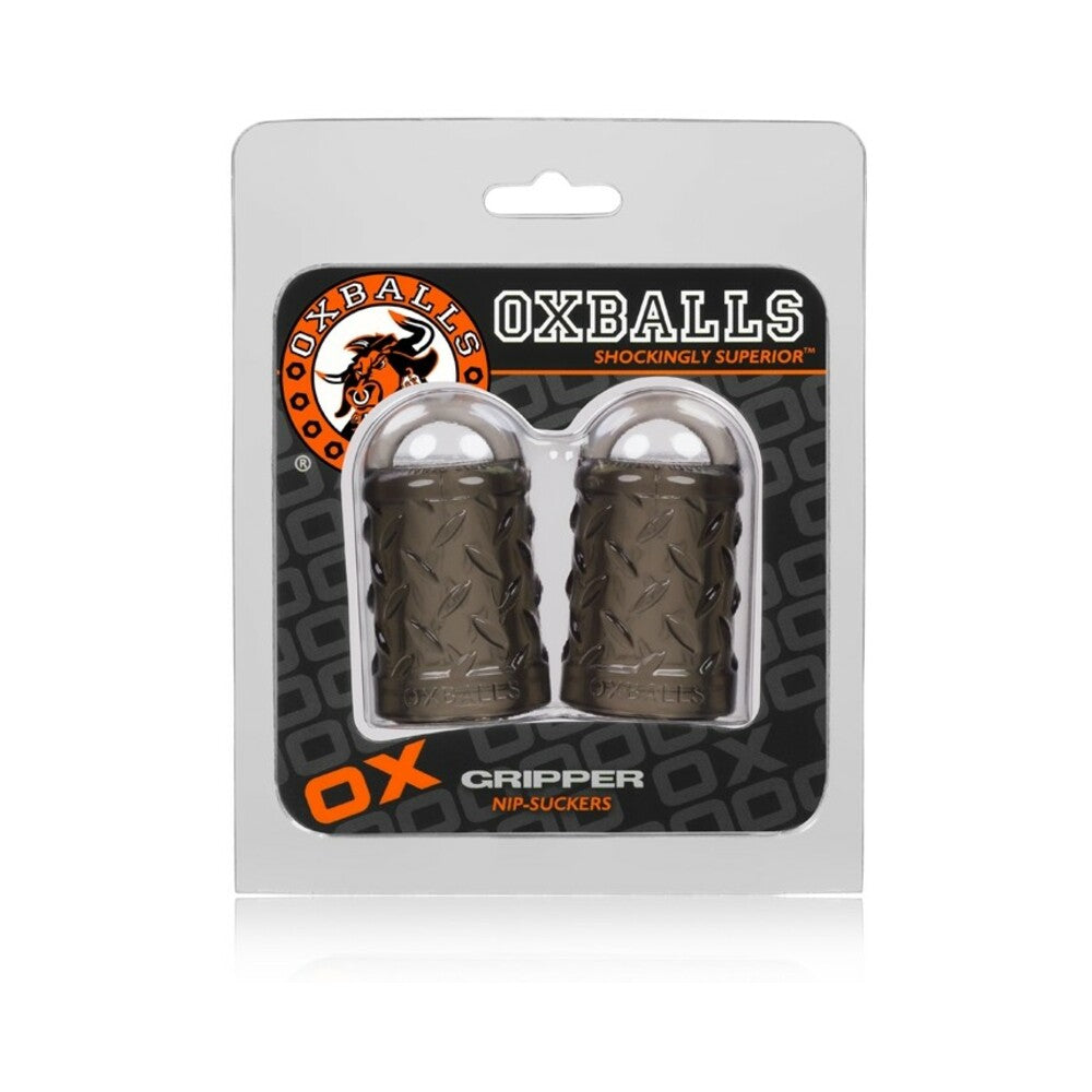 Oxballs Gripper Nipple Puller Smoke two smoke-gray Oxballs Gripper nipple pullers in clear retail pack