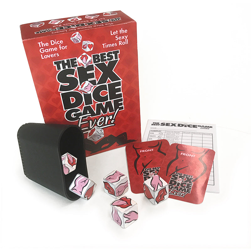The Best Sex Dice Game Ever Little Genie Best Sex Dice Game three printed dice paper insert and black box