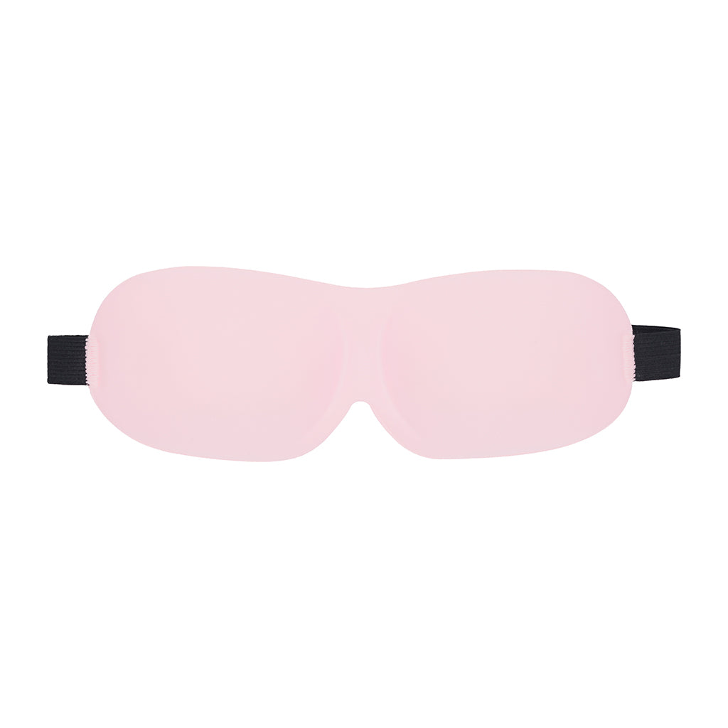 Ouch! 3D Mask Powder Pink Front view of powder-pink Ouch 3D mask with black straps