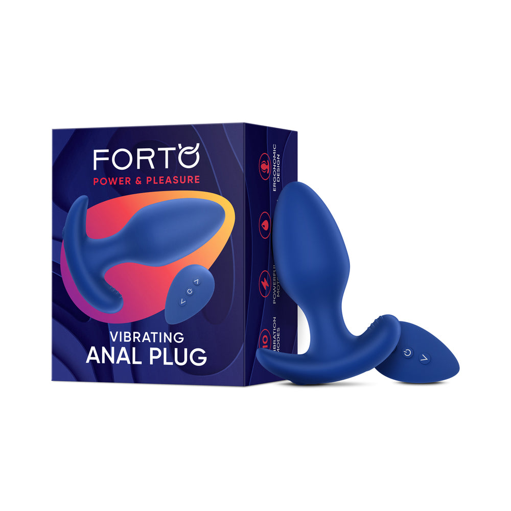 Forto Vibrating Anal Plug Blue Forto Vibrating Anal Plug Blue