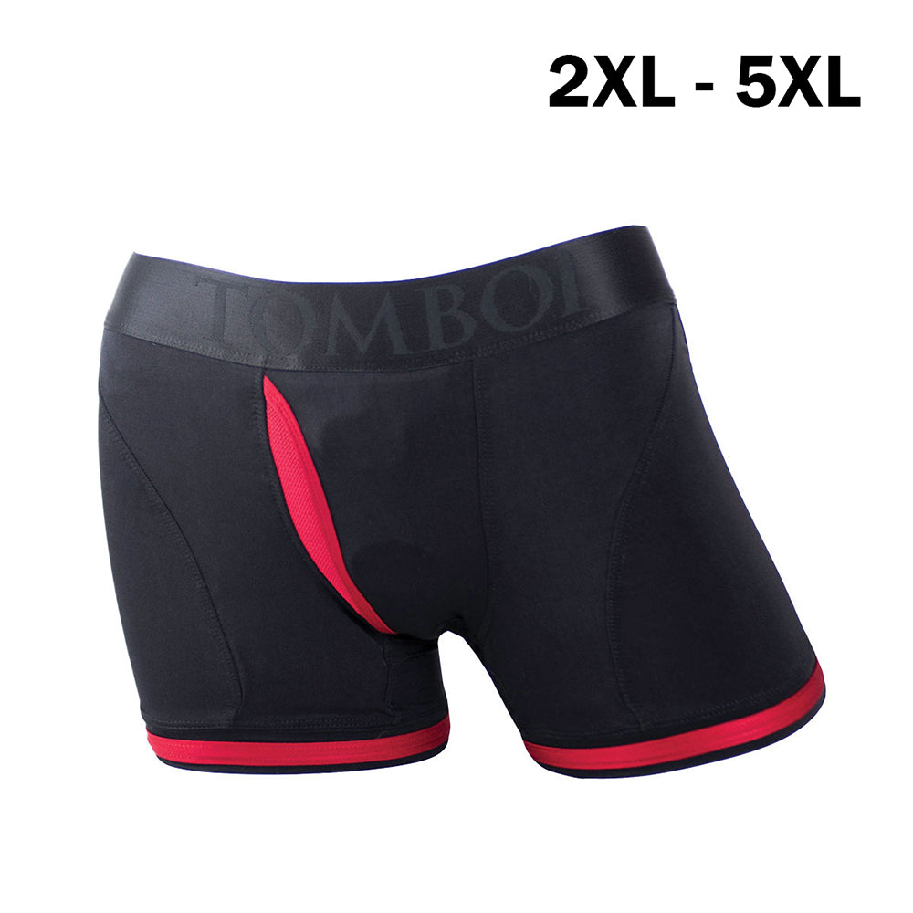 SpareParts Tomboii Sizing Set 2XL-5XL black Tomboii sizing brief with pink trim labeled 2XL-5XL