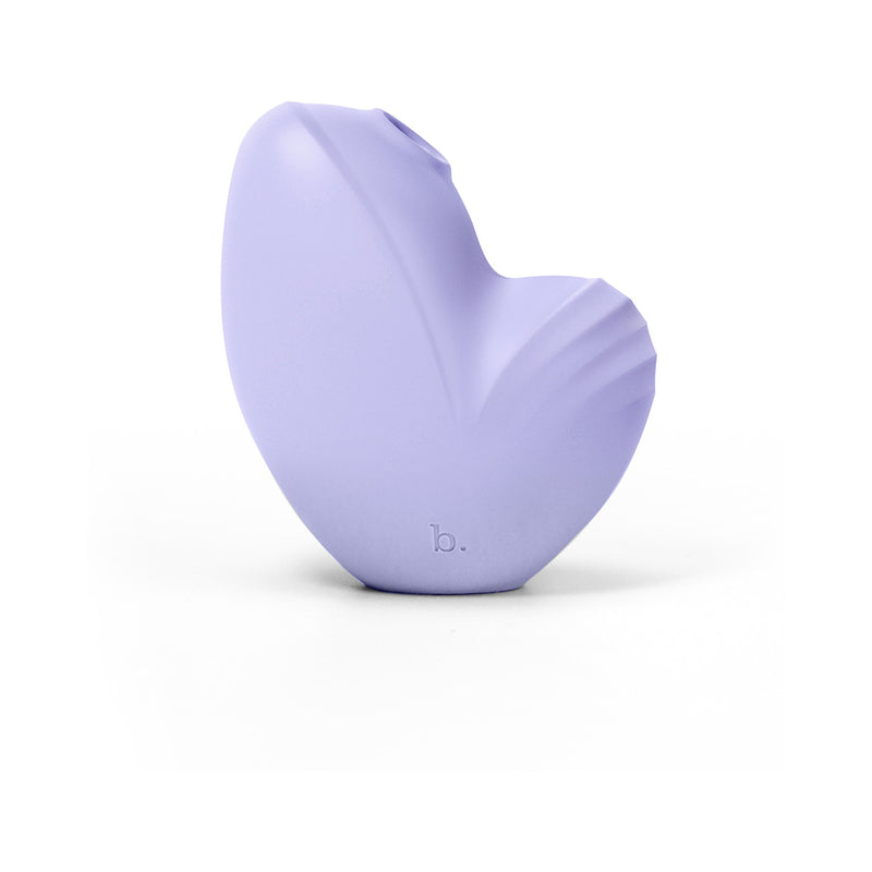 Biird Namii Clitoral Stimulator Lilac front view of lilac Biird Namii with sculpted body and ridged opening