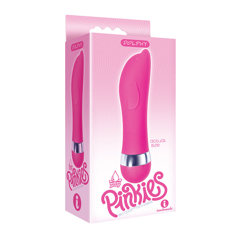 The 9''s, Pinkies, Dolphy The 9's Pinkies Dolphy Hot Pink Curved Vibrator with carton