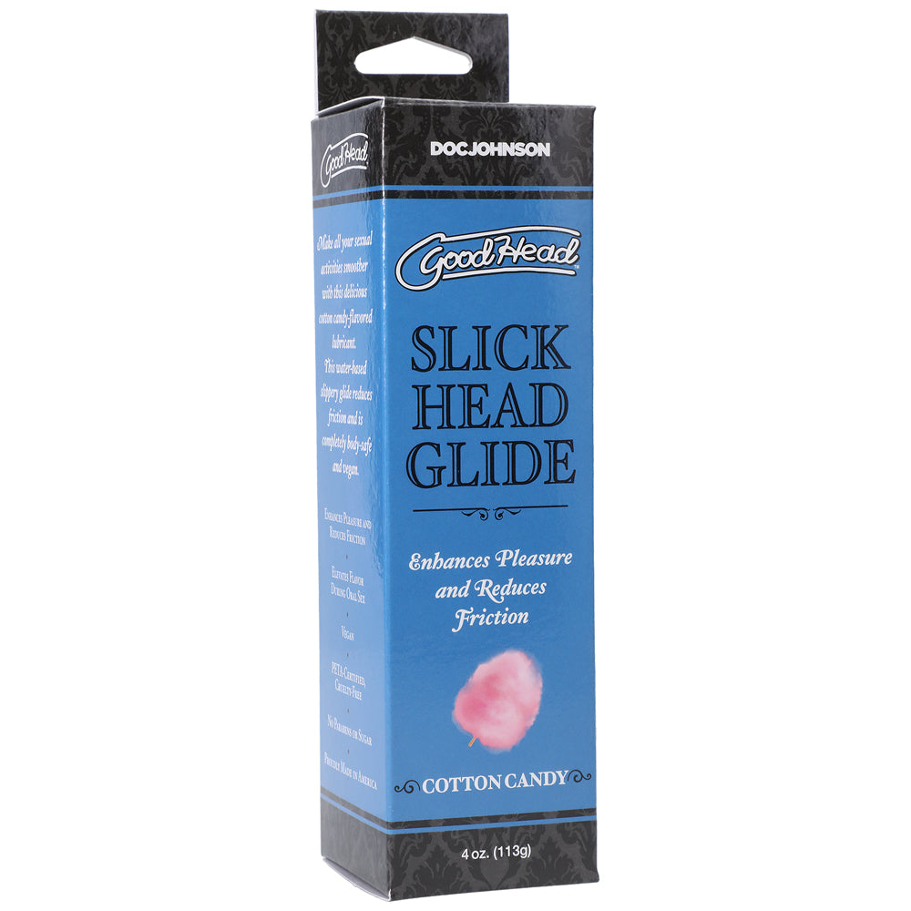 GoodHead Slick Head Glide Cotton Candy 4 oz. GoodHead Cotton Candy Slick Head Glide tube inside blue retail box