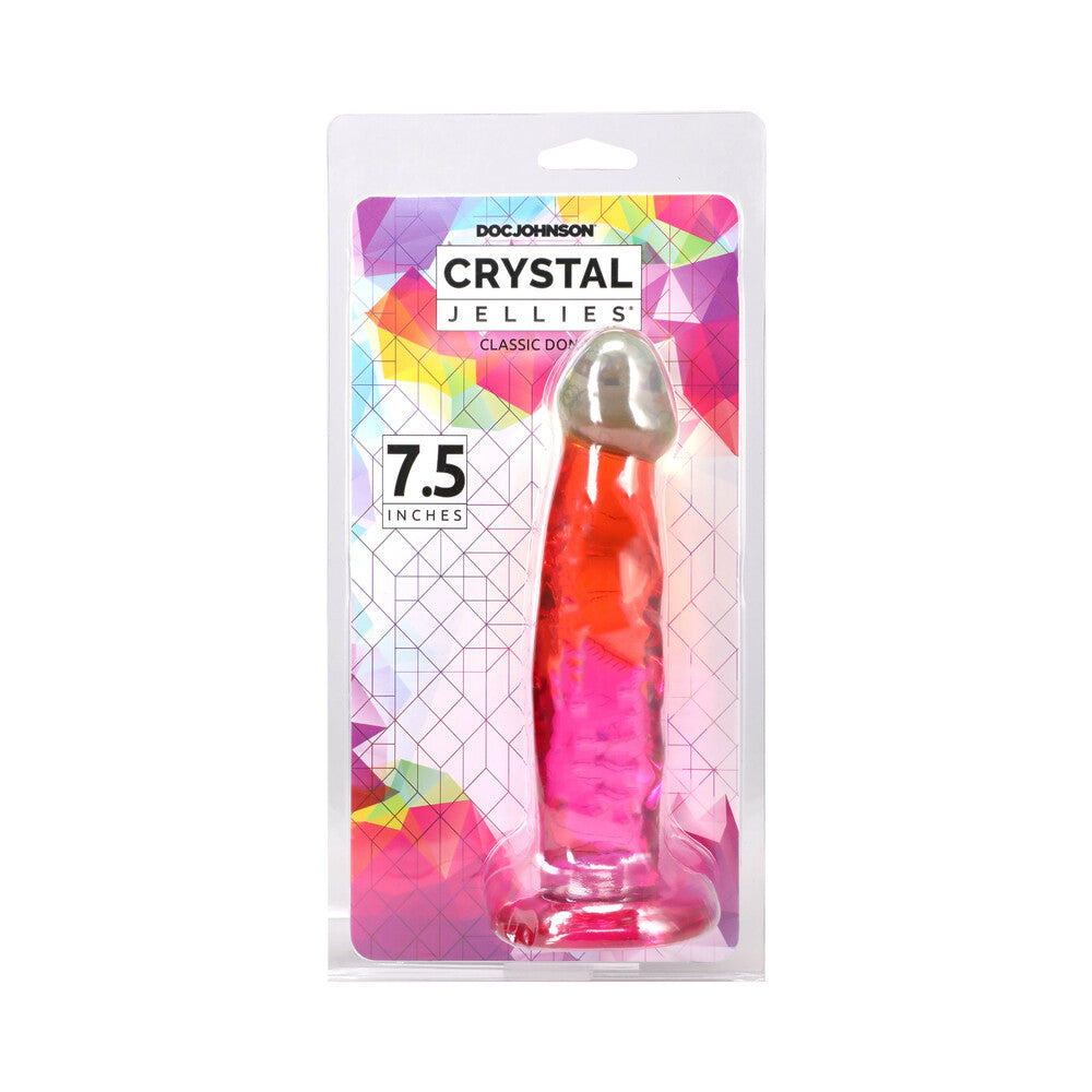 Crystal Jellies 7.5 in. Dong Rainbow Doc Johnson Crystal Jellies 7.5-inch rainbow dong front retail package