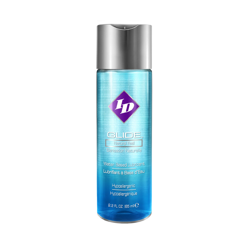 ID Glide Lubricant 2.2 fl oz Disc Cap Bottle ID Glide Clear Lubricant 2.2 oz transparent bottle with silver disc-top cap