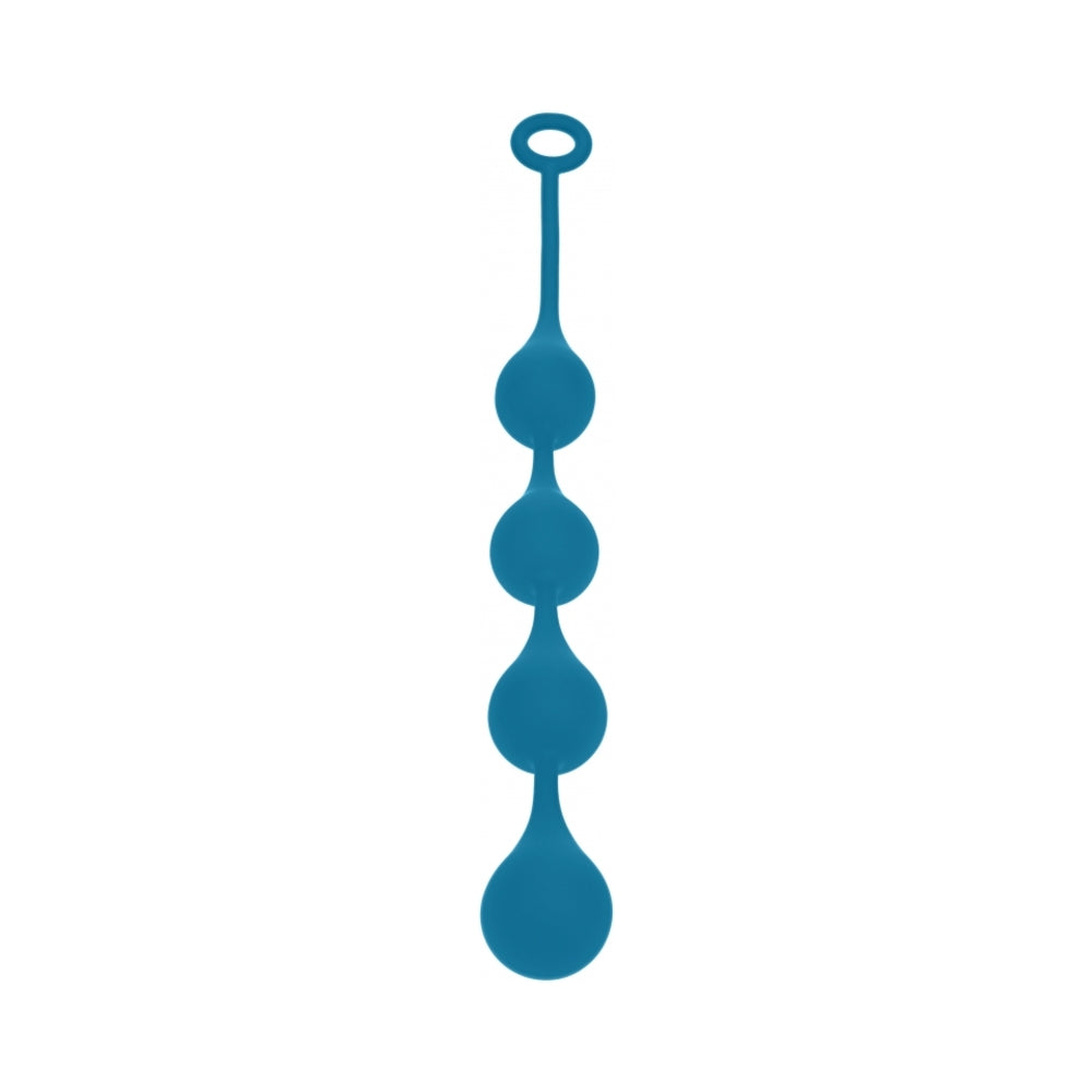 LEVELZ Waterdrop Silicone Anal Balls Large 40 mm Teal Large teal LEVELZ Waterdrop balls with four graduated beads