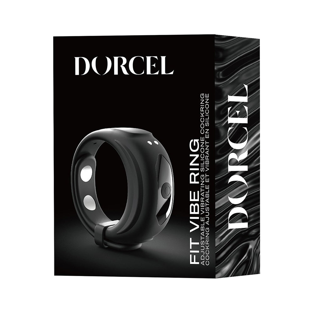Dorcel Fit Vibe Ring black Dorcel Fit Vibe adjustable vibrating ring pictured on black box