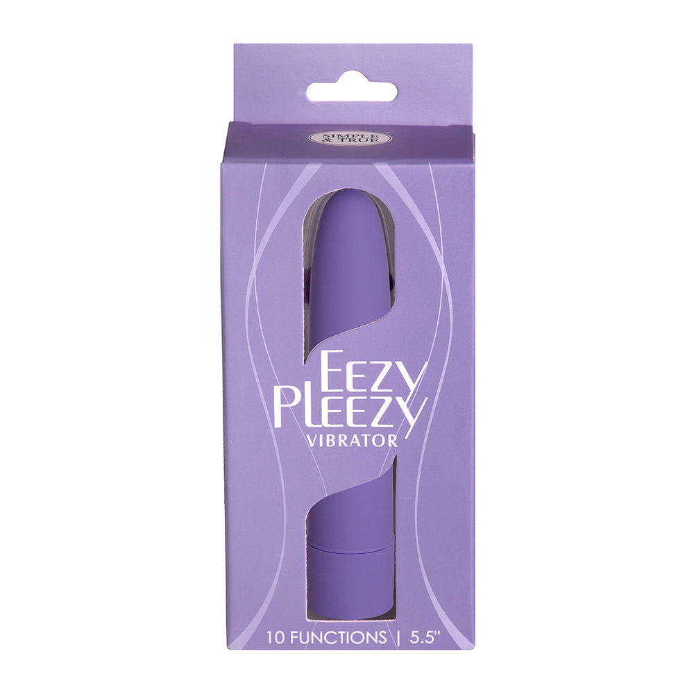 Simple & True Eezy Pleezy Classic Vibrator 5.5 in. Purple purple Eezy Pleezy 5.5-inch vibrator in lavender retail box