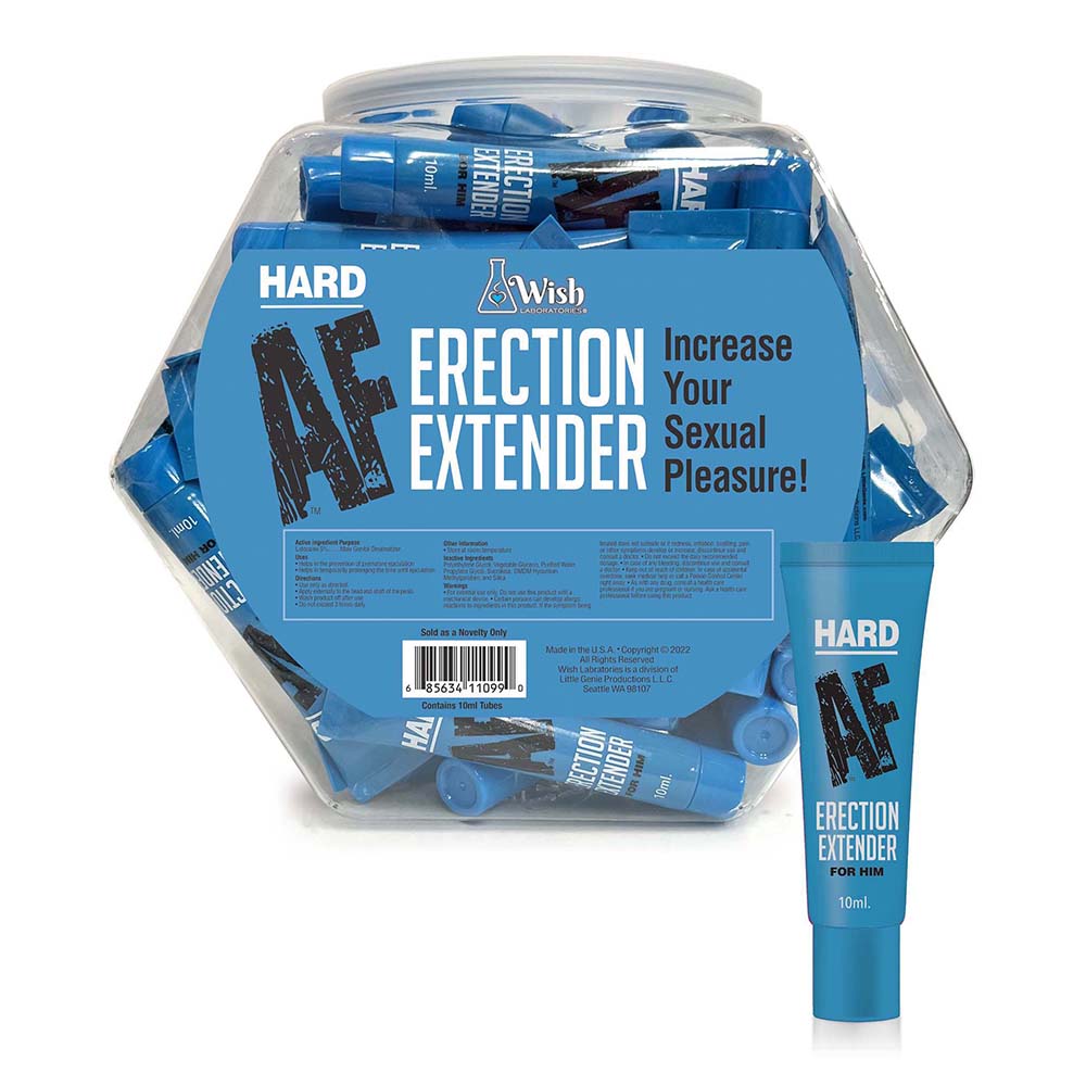 Hard AF Erection Extender Cream 65-Piece Fishbowl Display Hard AF blue 65-piece tube fishbowl display