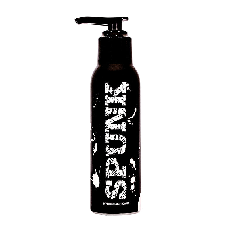 Spunk Lube Hybrid 4oz Spunk Lube Hybrid 4 oz black pump bottle with large white branding