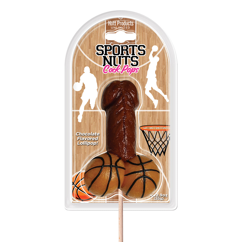 Sports Nuts Cock Pop Basketballs Chocolate chocolate Sports Nuts Cock Pop above two basketball candies in clear retail packaging