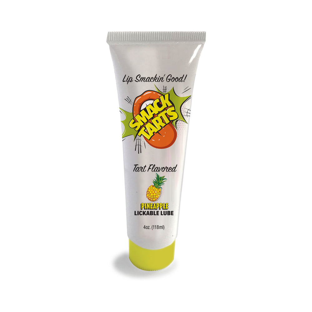 Smack Tarts Lickable Lube Sour Pineapple 2 oz. Smack Tarts Pineapple 2 oz lube tube with yellow band