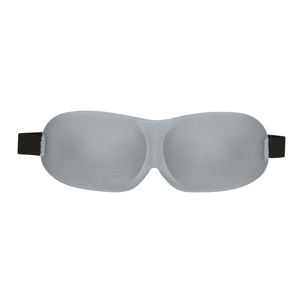 Ouch! 3D Mask Silver Front view of silver-gray Ouch 3D mask with black straps